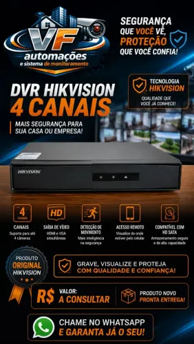 DVR hikvision 4 canais