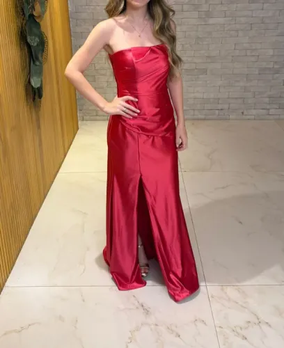 Vestido de festa longo verde