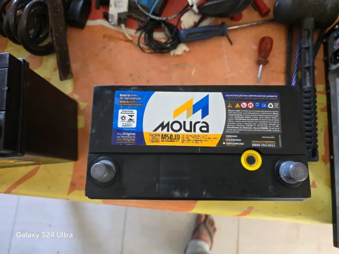 Bateria honda civic fit moura 50 amperes somente a base de troca