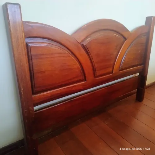 Cama Quen Size Casal Madeira Macica Cabeceira Entalhada Perfeita 