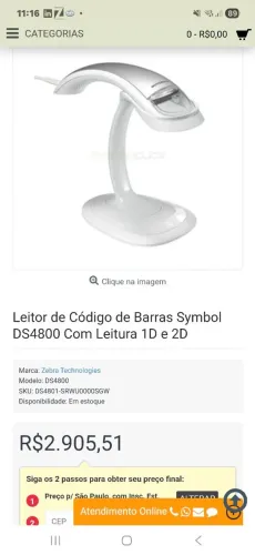 LEITOR de CODIGO DE BARRAS