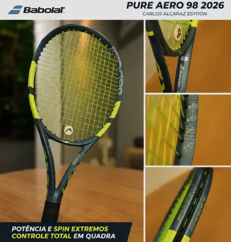 Babolat Pure Aero 98 2026 305g 16x20 Carlos Alcaraz Semi Nova