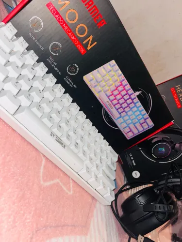 Kit de teclado e fone de ouvido para game