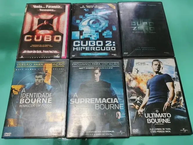 DVDs de filmes, shows, documentários e série