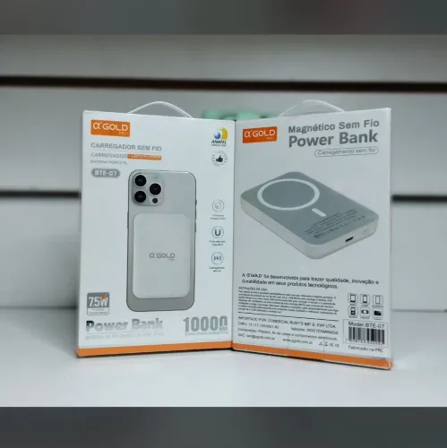 Bateria portátil por indução 10mil mah alpha gold