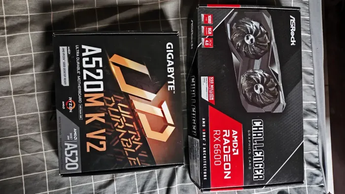 KIT RX6600 + A520M + 1 COOLER RGB + 3 FANS RGB