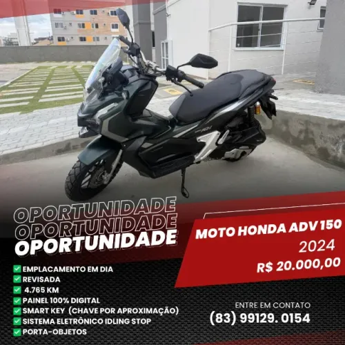 MOTO HONDA ADV 150 2024 R$ 20.000 UNICA DONA