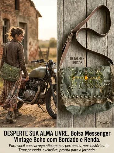 Bolsa Equus Original Vintage - Lona Reforçada com Detalhes Artesanais