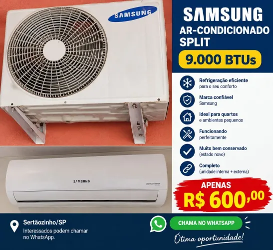 Sansung ar condicionado semi novo sem problemas