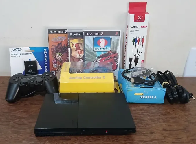 PlayStation 2 Slim Completo com Acessórios