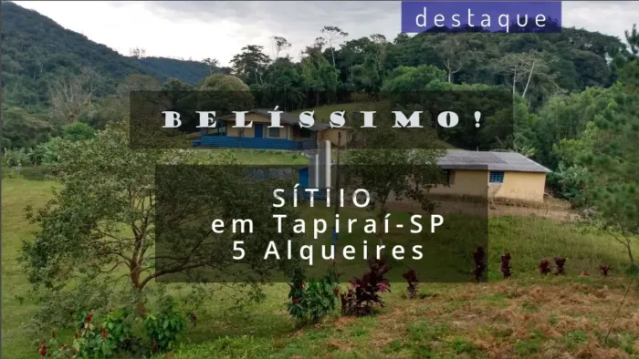 SÍTIO PARA VENDA NO BAIRRO CERELO EM TAPIRAÍ SP
