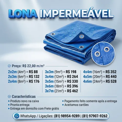 Lona plástica para várias utilidades