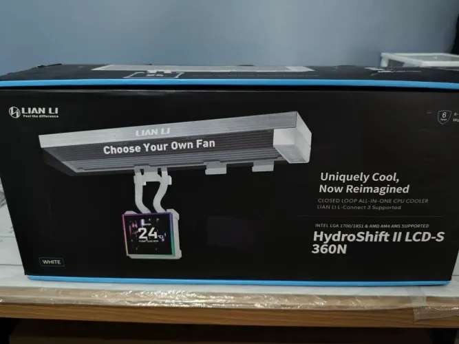 Water Cooler Lian Li Hydroshift II LCD-S 360N Branco ARGB 360mm Pc Am5/Am4 Intel