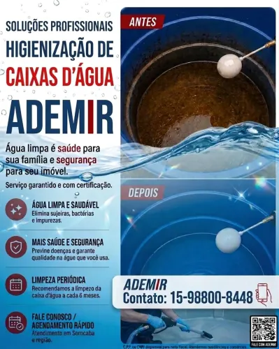 Higienização de caixa d'água 