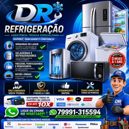 CONSERTO DE GELADEIRA E MÁQUINA DE LAVAR