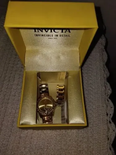 Relogio Invicta Angel original banhado a ouro semi novo