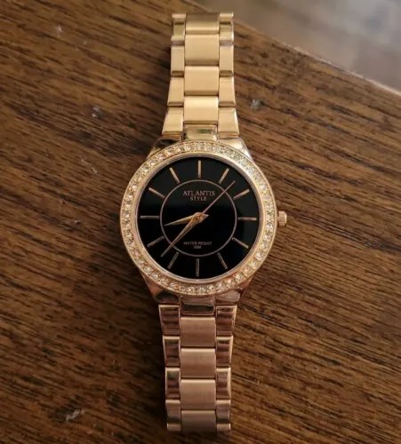 Relógio Feminino Dourado Atlantis Original Premium