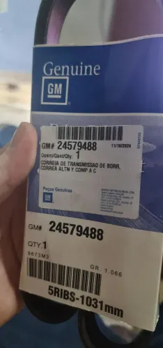 Correia poly v onix e prisma direção hidráulica 