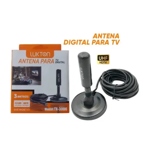 Antena TV Digital Cabo 3 Metros Base com Imã