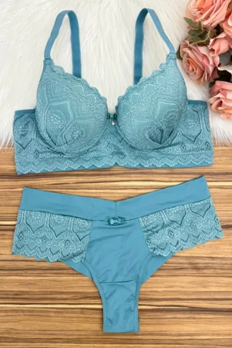 Lingerie Conjunto Plus Size - Cor Sanremo