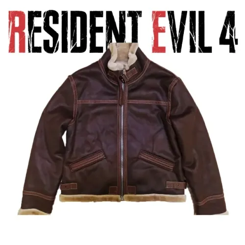 Jaqueta Resident Evil 4 Remake De Couro