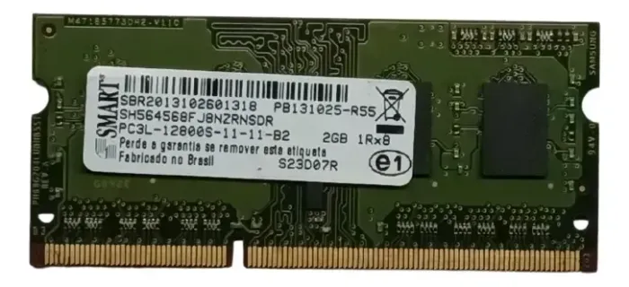 Memoria Notebook Smart 2 Gb Ddr3 Pc3l-12800s 1600 mhz