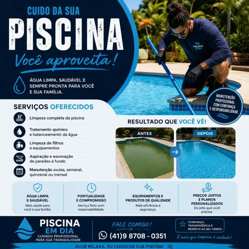 Limpeza de Piscinas Residenciais e Condomínios
