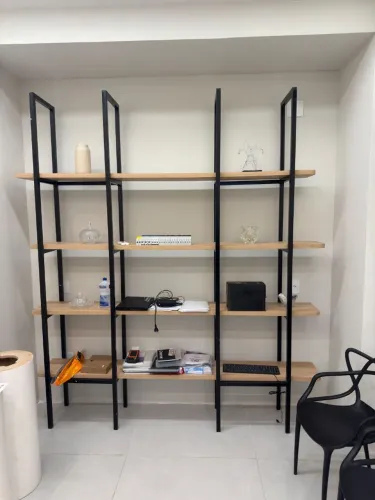 Estante metalom + mdf