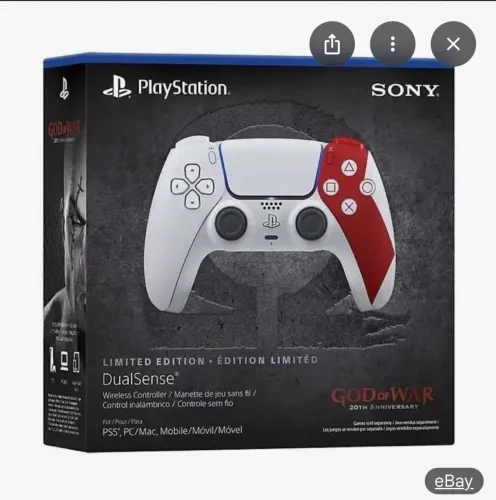2 controles Dualsense God of War 20 anos aniversário LACRADOS na caixa