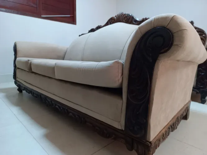 Sofá e poltronas Luis Xv em madeira antigo