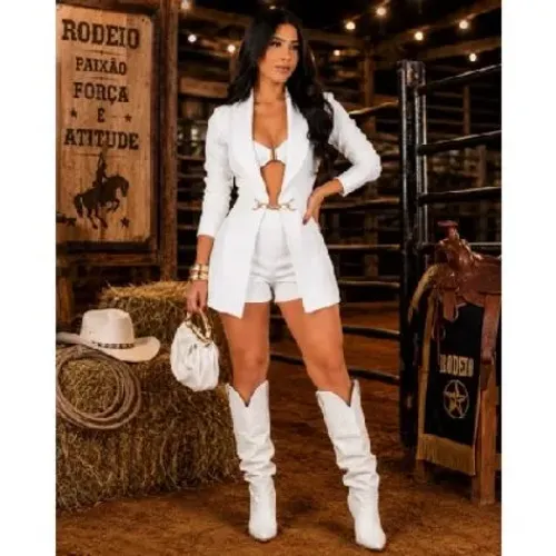 ? Conjunto Blazer Shorte saia 3 Pecas Blazer + Top + Shorte saia Linha Prêmio?