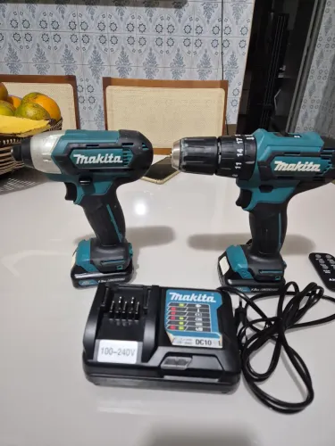 Kit furadeira e parafusadeira makita 12v