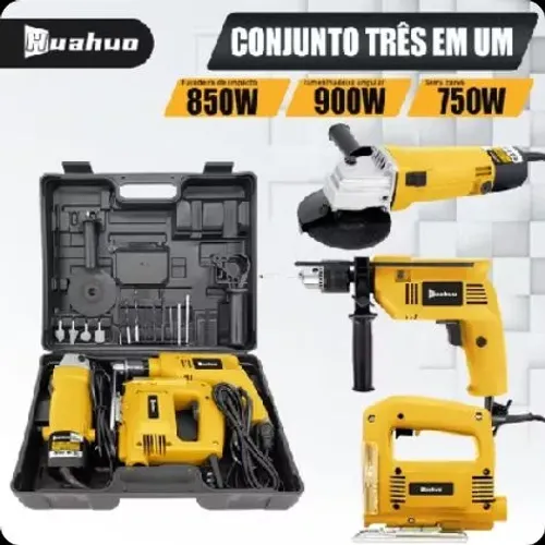 Kit furadeira, Esmerilhadeira e serra tico