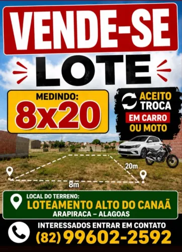Lote medindo 8x20