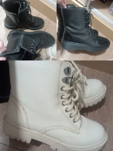 Kit com duas botas coturnos femininos usadas