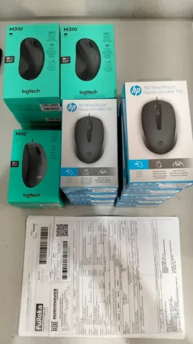 Lote 17 Mouses novos com nota fiscal