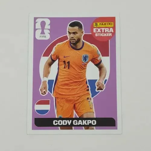 FIGURINHA EXTRA PANINI FIFA 2026 CODY GAKPO ROXA 