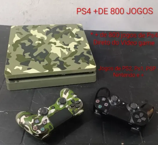 PS4 Ed Call Of Duty+ de 800 Jogos - Ac cartão
