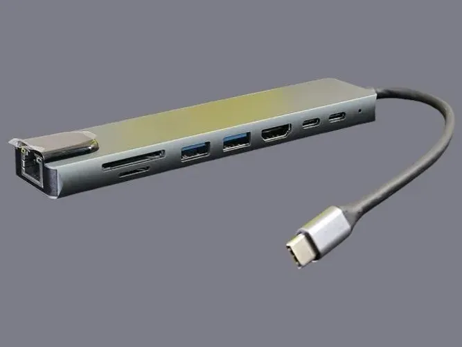 Hub USB-C p/ Notebook com HDMI, Cartão SD e USB - Novo