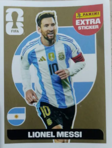 Figurinha Messi ouro da copa 2026