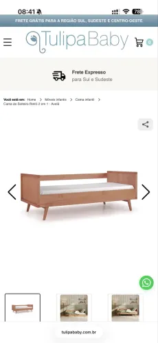 Cama Solteiro Tulipa Baby