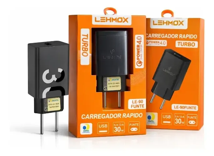 Fonte Carregador Turbo 30w Para Samsung Motorola Xiaomi Lg