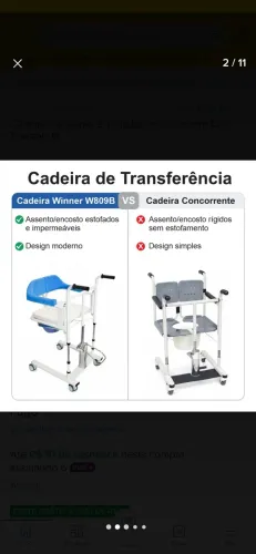Cadeira de Transferência e passeio de rodas para Idosos ou acamados.
