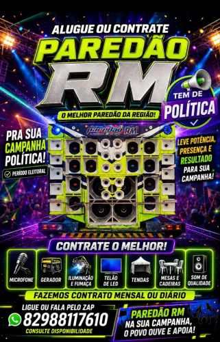 Alugamos som paredão pra política