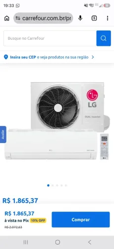 Ar condicionado LG dua Inverter 12.000 btus 220v