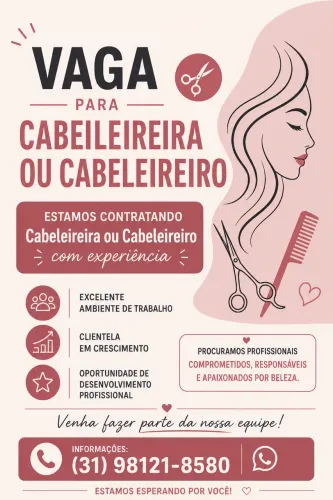 Vagas para cabeleireira