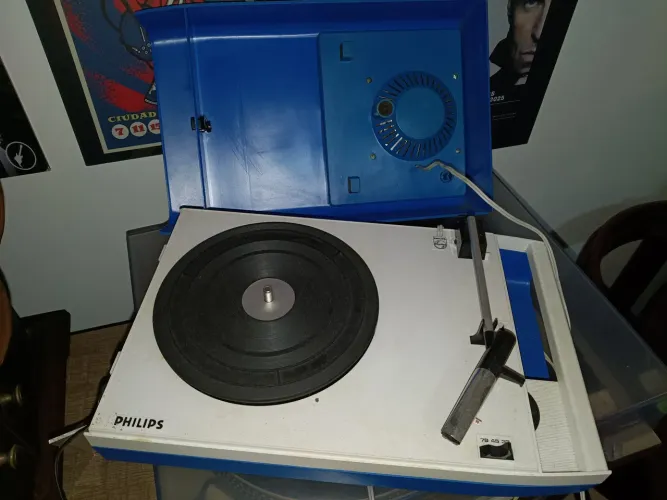 Toca Disco Philips Maleta Antigo Funcionando