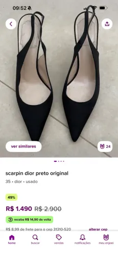 Scarpin Dior preto original