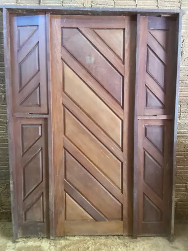 Porta 1,60x2,10 jatobá diagonal