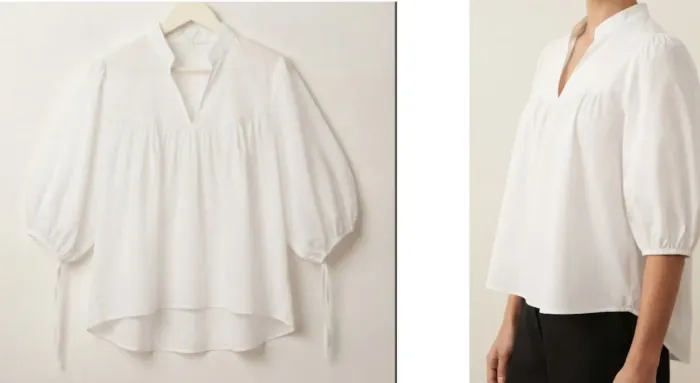 Blusa mullet, manga 3/4 bufante - GG